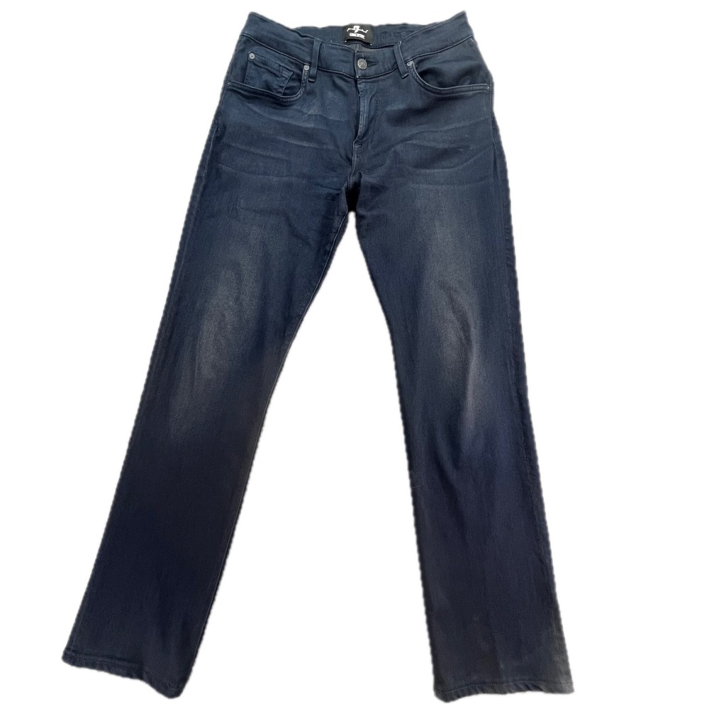7 For All Mankind Luxe Sport The Straight Dark Wash Jeans Men's Size 33